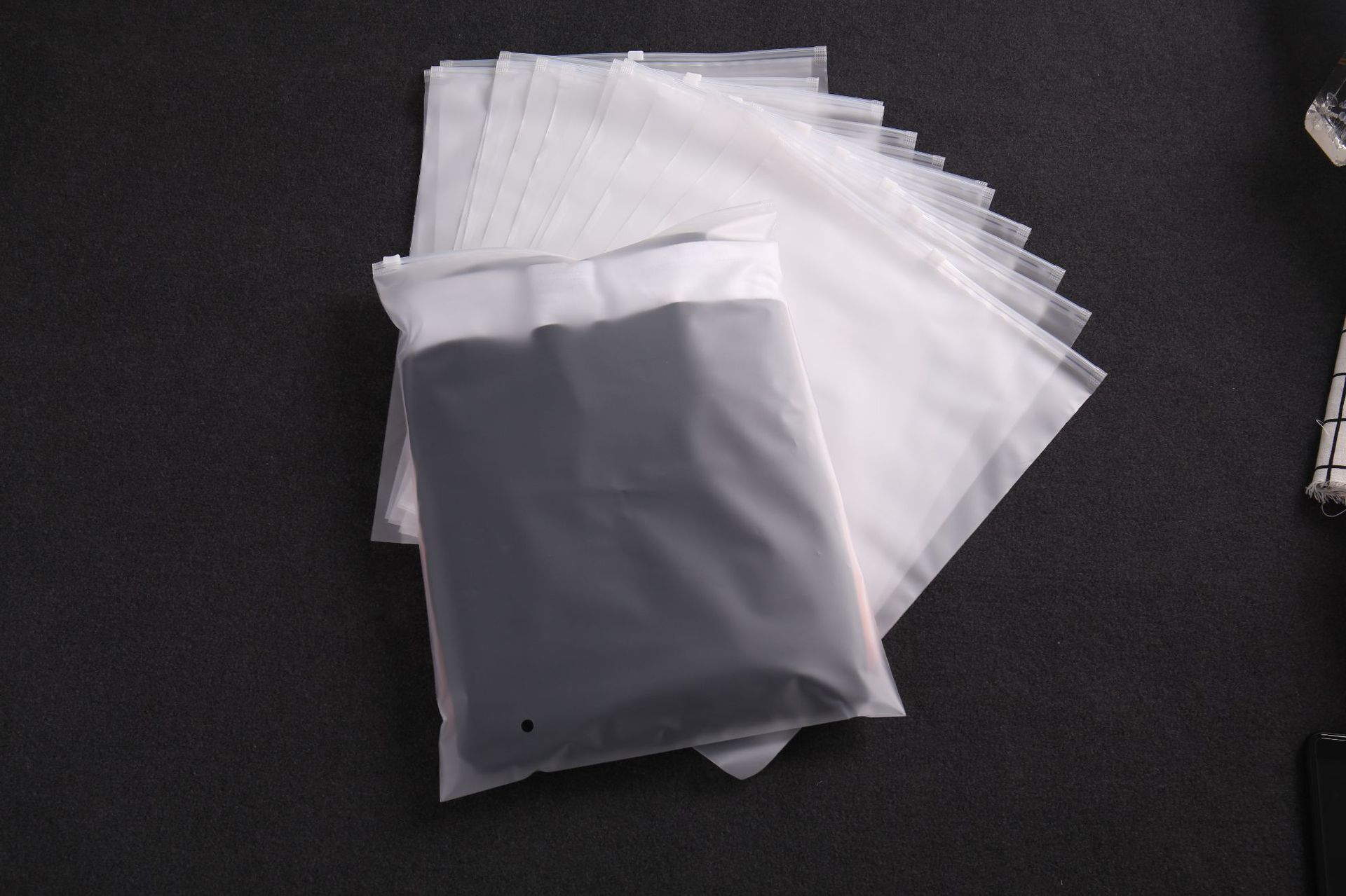 Custom frosted slider zip bags clearance